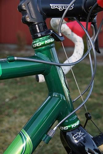 The head tube is reinforced at the ends