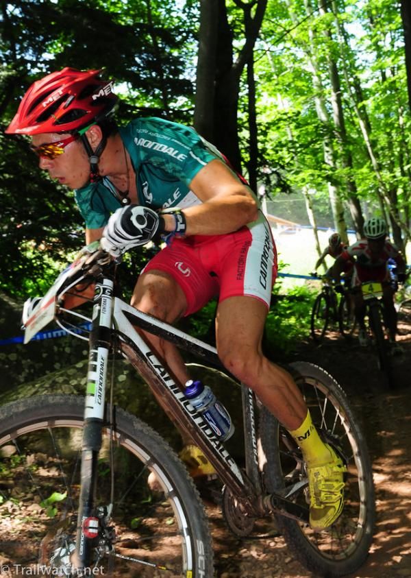 Marco Fontana (Cannondale) on one of the steeper climbs