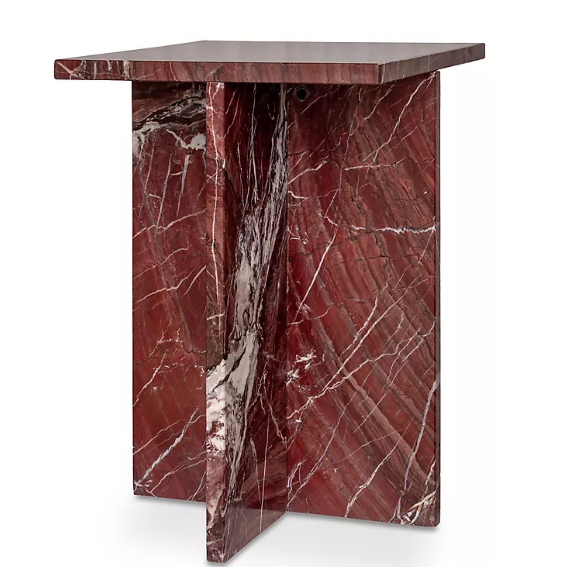 Blair Rosso Marble Accent Table