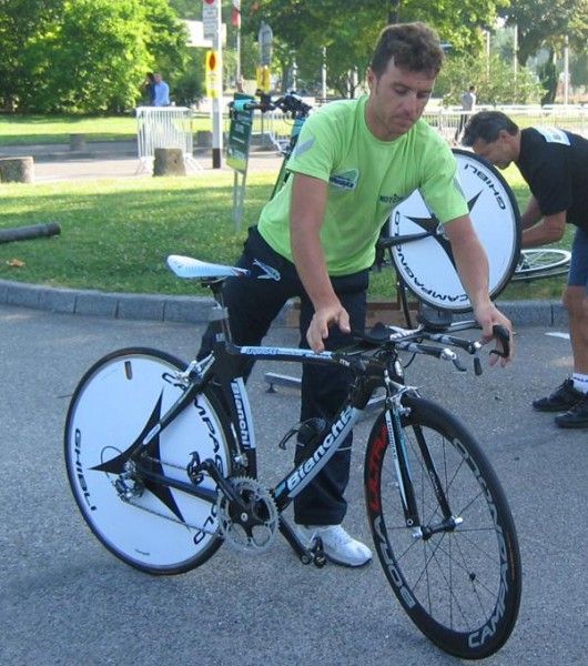 Luca Paolini wants to test his bike.