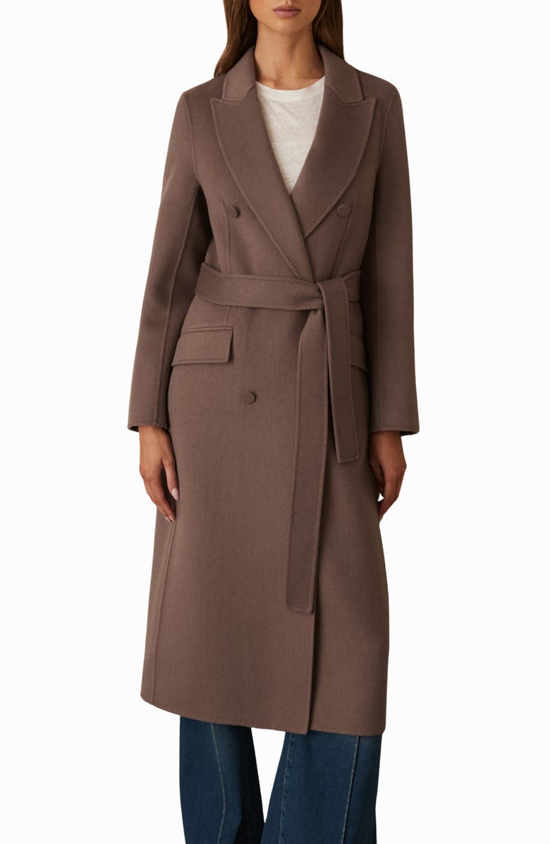 Maeve Belted Double Breasted Wool Blend Coat