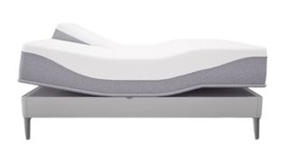 Sleep Number Climate360 smart bed with each side elevated on white background