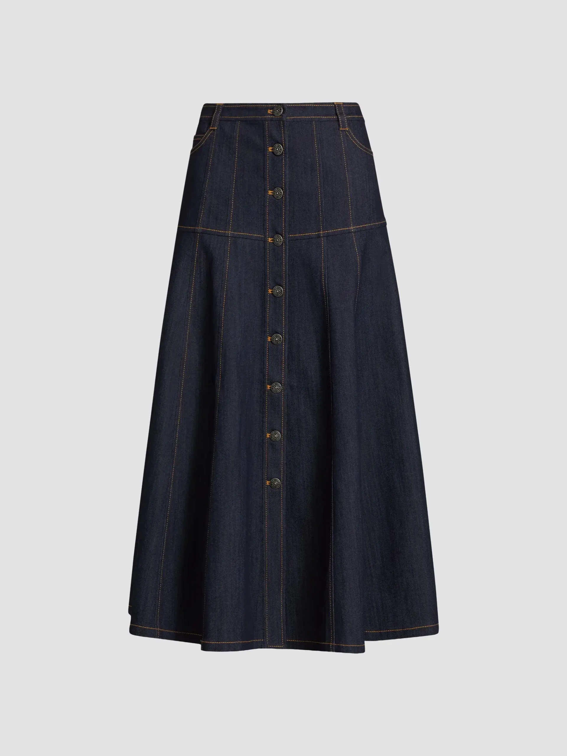 Veena Denim Midi-Skirt