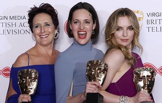 Gongs galore! (L-R) Fiona Shaw, Phoebe Waller-Bridge and Jodie Comer