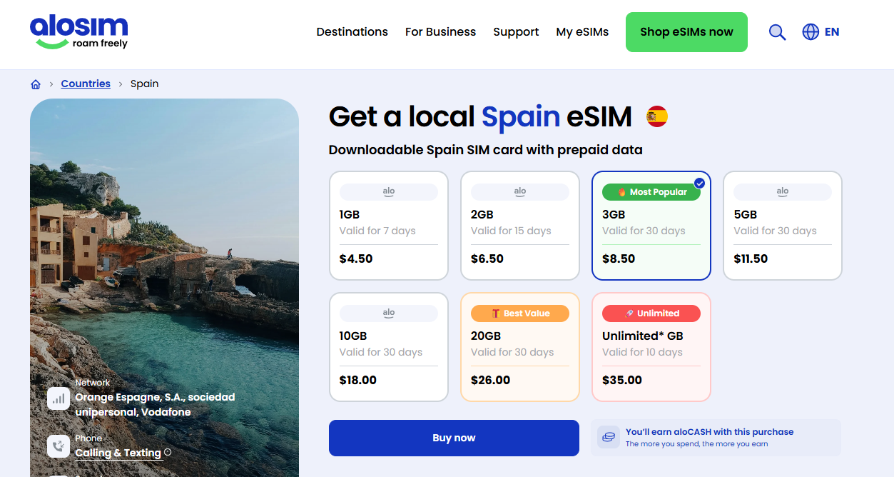 aloSIM Spain