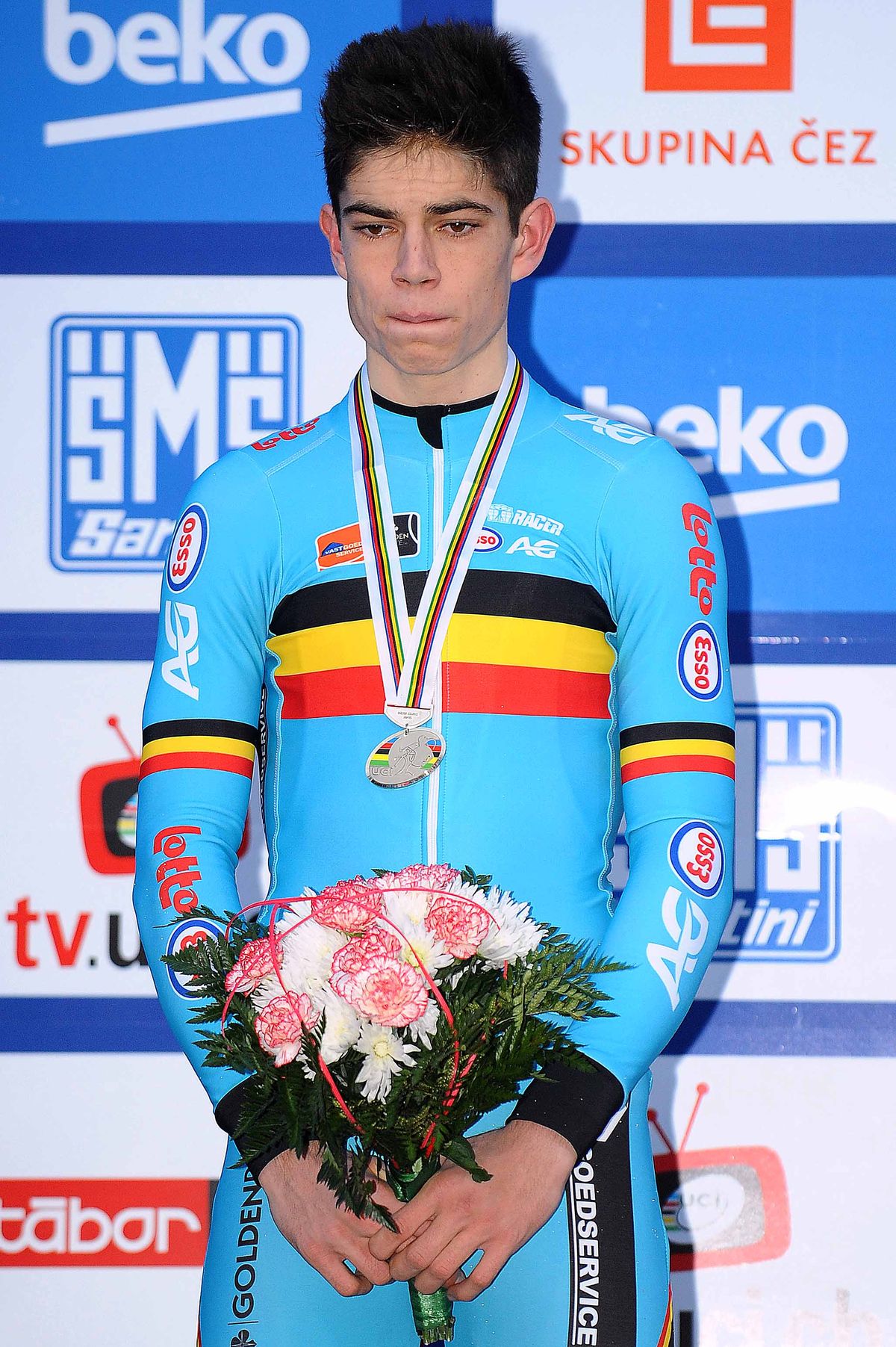 Wout Van Aert (Belgium) was displeased with second.
