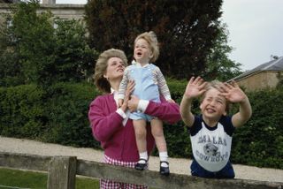 Diana with her sons william and harry