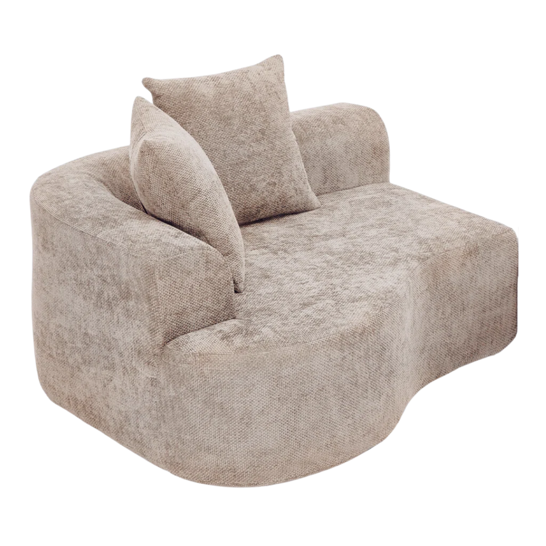 Wrought Studio&amp;trade; Latitude Run&amp;reg; No Assembly Required Curved Upholstered Chaise Lounge With Deep Seat | Wayfair