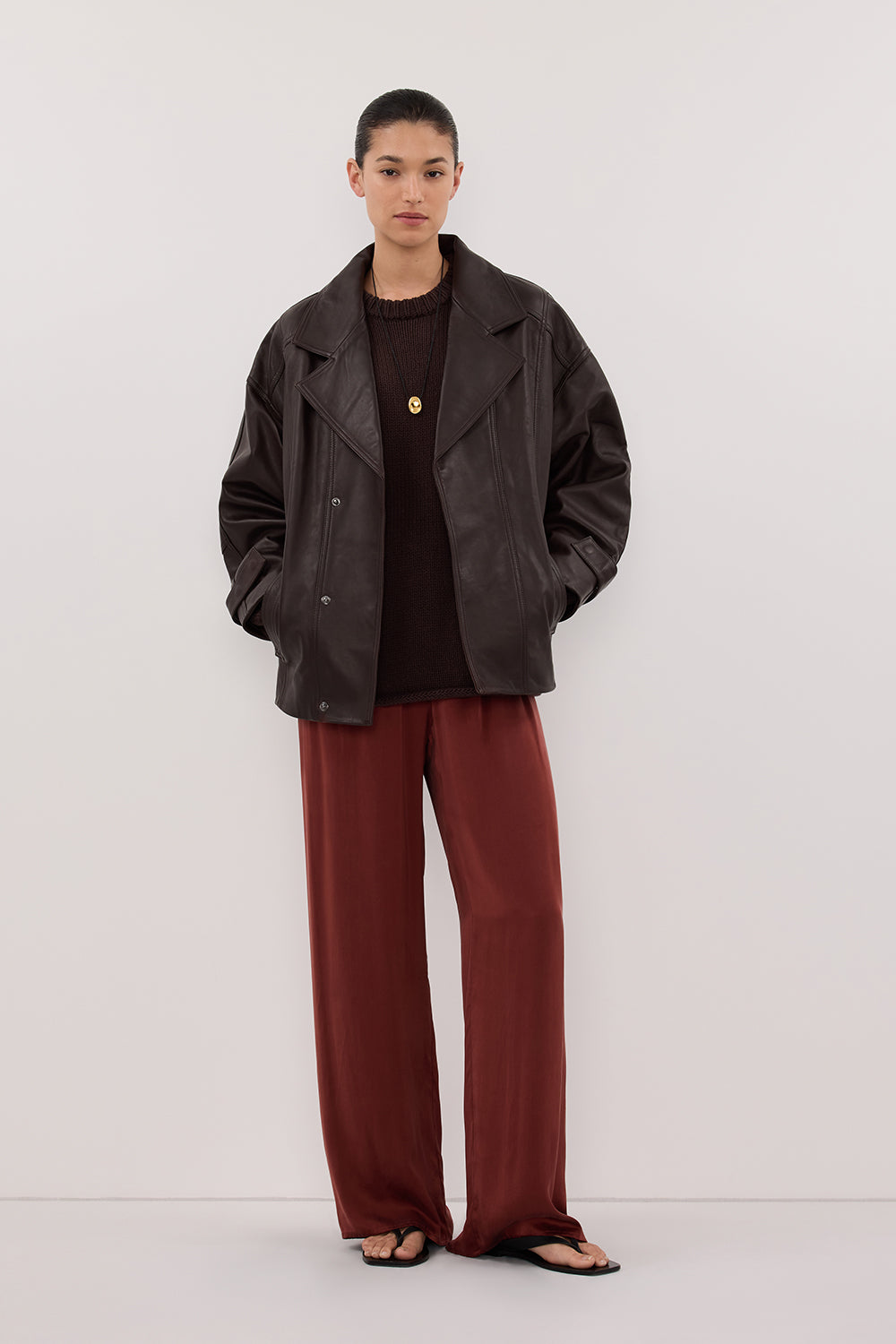 Percy Sahara Silk Pant - 2 / Sahara Red