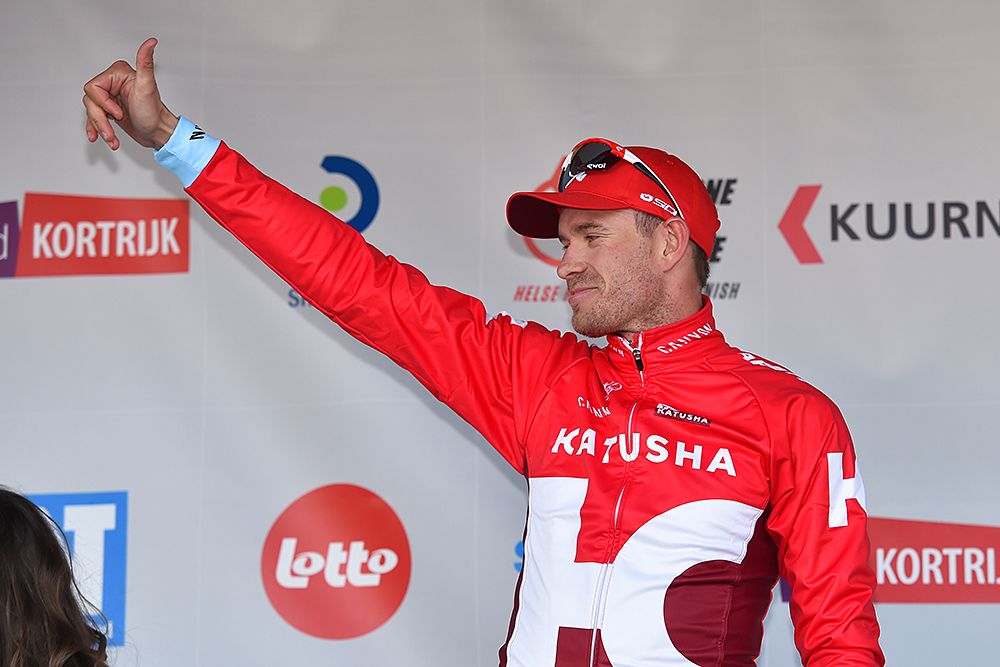 Alexander Kristoff (Katusha) was second at Kuurne-Brussel-Kuurne