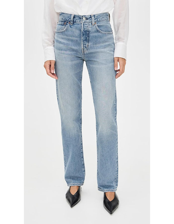 Madewell Women's Longline Straight Jeans, Atlin Wash, Blue, 23