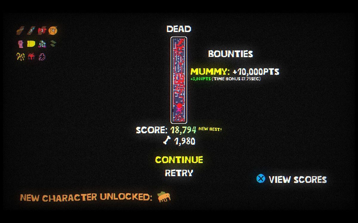 A death screen
