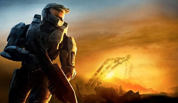 Master Chief looks out over the horizon in Halo 3