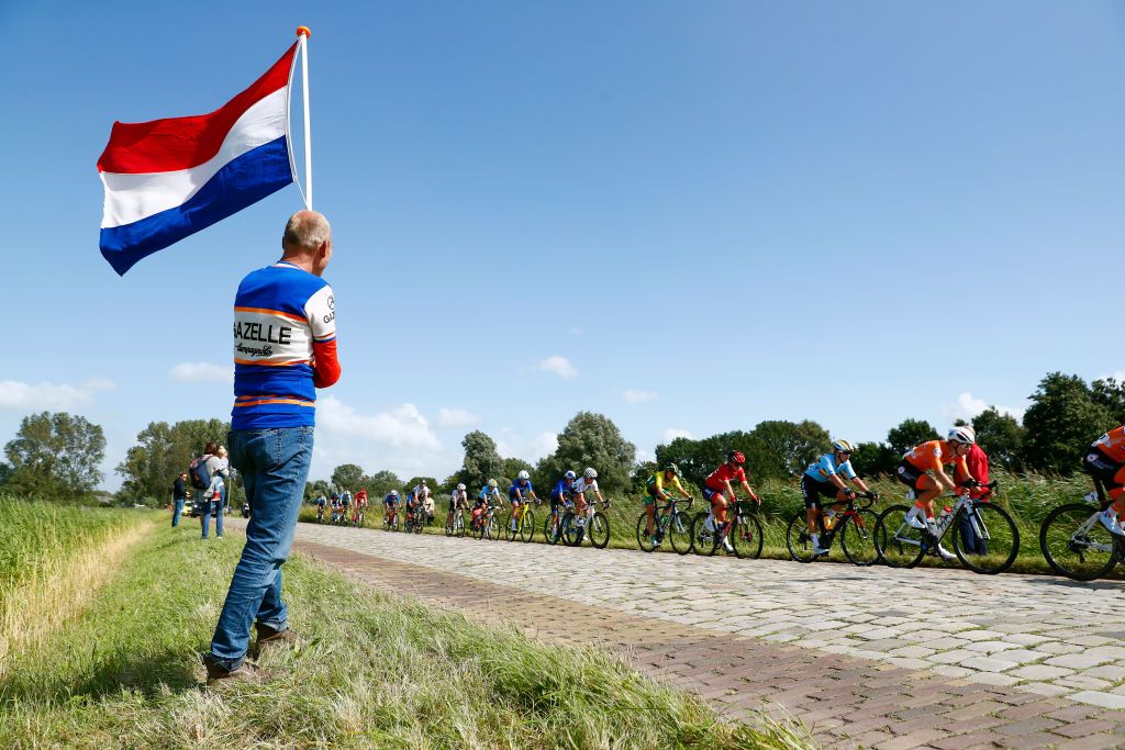 The riders on the cobbles