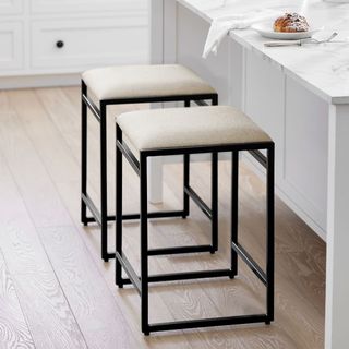 Hardy Upholstered Backless Counter Stool