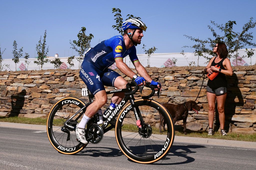 EXETER ENGLAND SEPTEMBER 06 Mark Cavendish of United Kingdom and Team Deceuninck QuickStep competes during the 17th Tour of Britain 2021 Stage 2 a 1839km stage from Sherford to Exeter TourofBritain TourofBritain on September 06 2021 in Exeter England Photo by Harry TrumpGetty Images