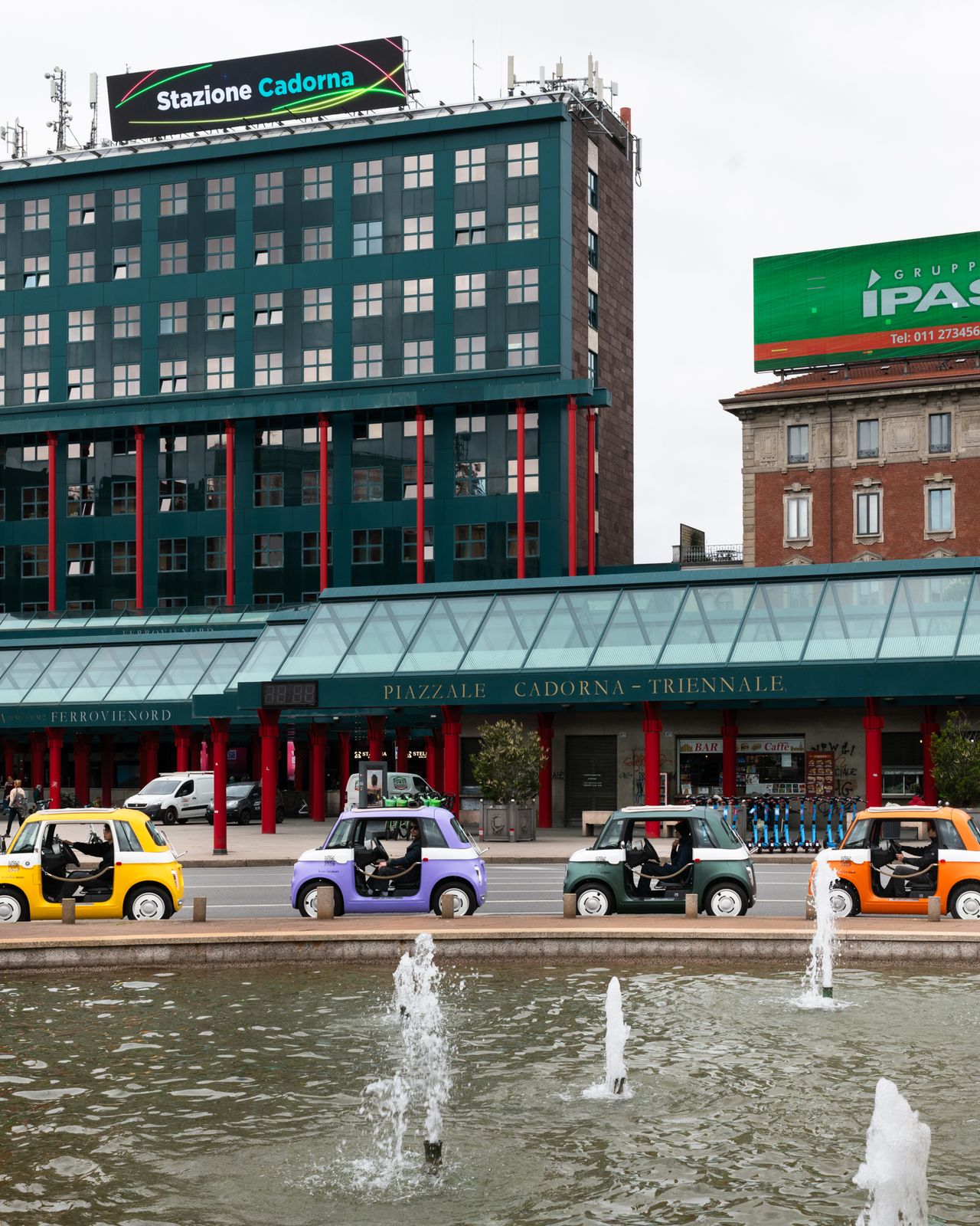 Fiat Topolinos in Milan for Wallpaper* Travel Guides launch