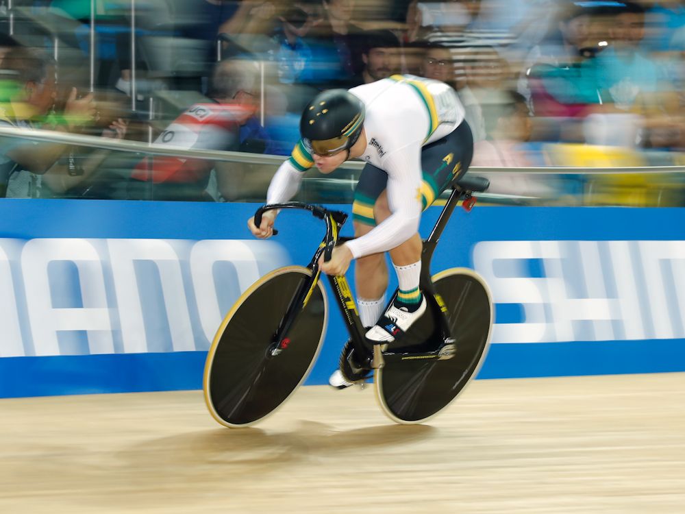 Matthew Glaetzer of Australia competes in Men's Sprint Qualifying on Day 3 in 2017 UCI Track Cycling World Championships