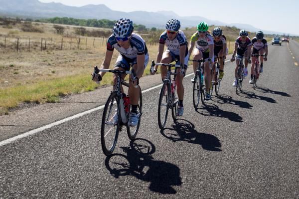 The women's break working hard to hold onto its gap.