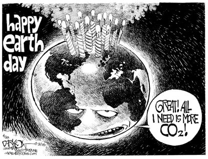Editorial cartoon Earth Day U.S. environment