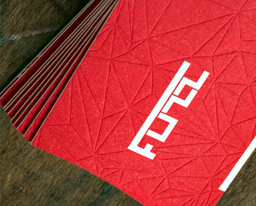 These sumptuous card were printed by a specialist letterpress studio