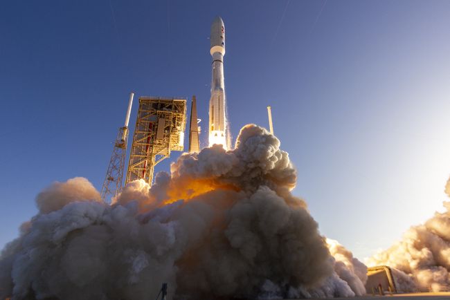 NASA's Mars rover Perseverance launches toward the Red Planet atop an Atlas V rocket, lifting off from Space Launch Complex 41 at Cape Canaveral Air Force Station in Florida on July 30, 2020.