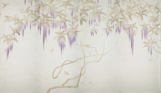 Wisteria hand-painted wallpaper