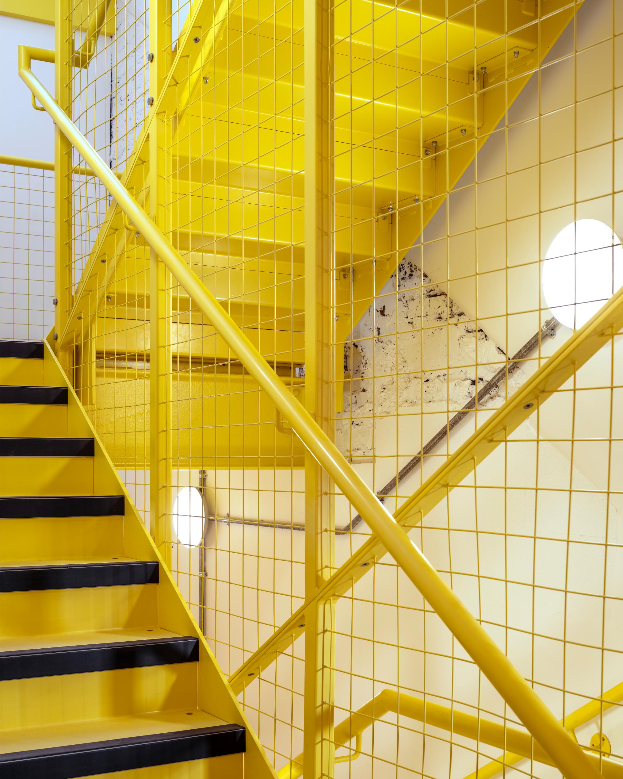 yellow stairwell