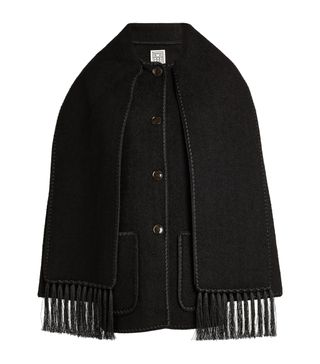 Womens Toteme Black Wool-Blend Scarf Jacket | Harrods Uk