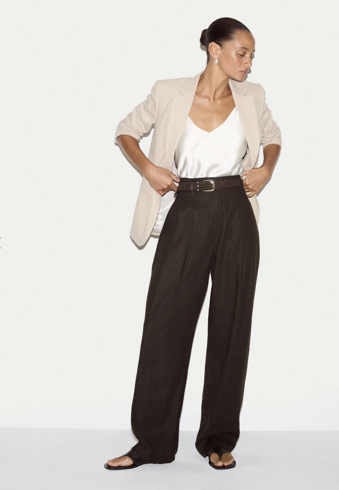 Jigsaw, Linen Structured Pleat Trouser