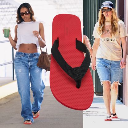 lori harvey and jennifer lawrence wear the row dune sandals
