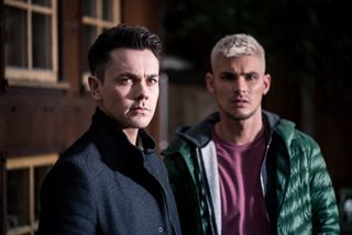 Ste Hay with Jonny in Hollyoaks