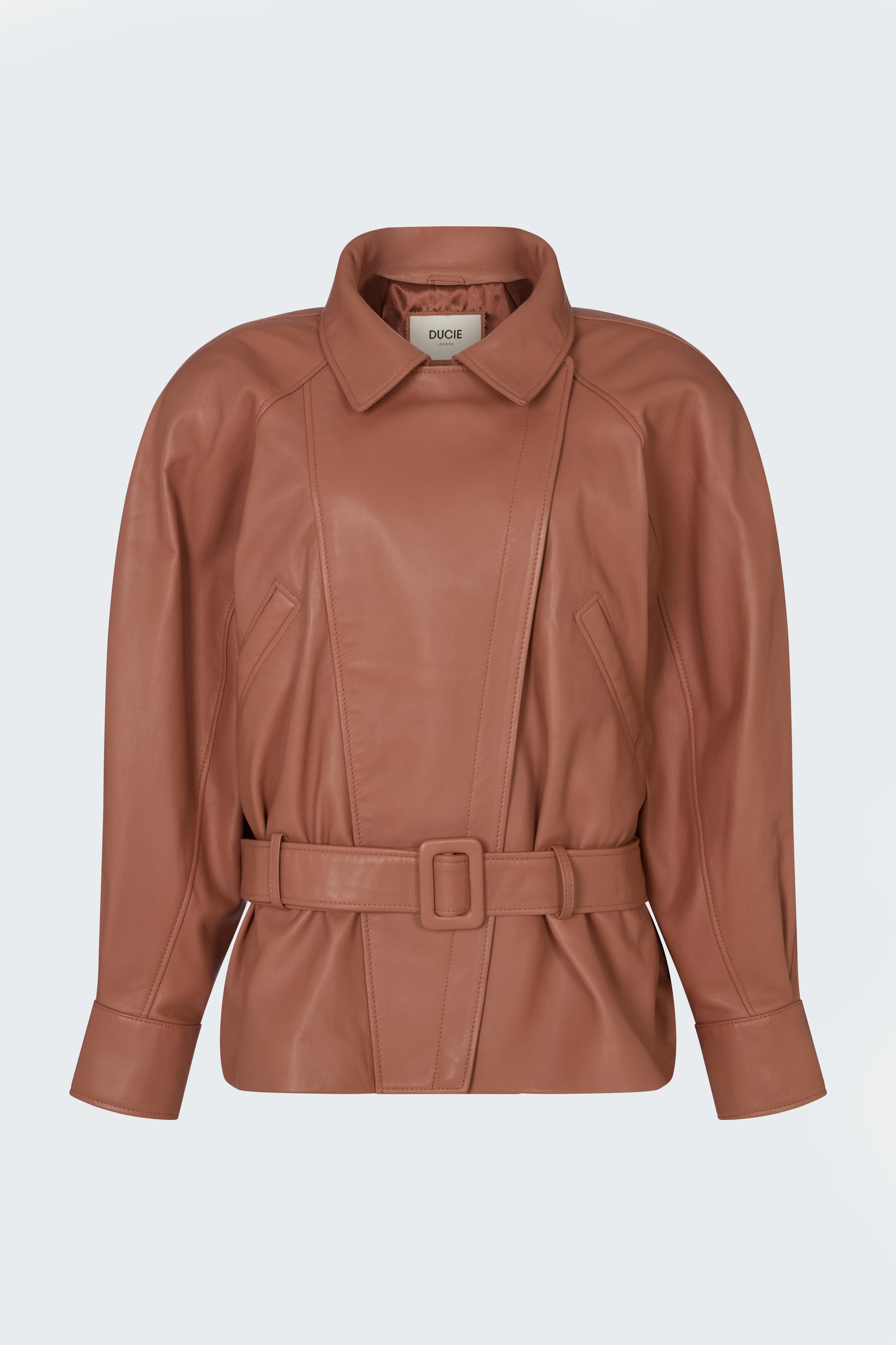 Sadie Leather Jacket - Xxs / Mocha Mousse