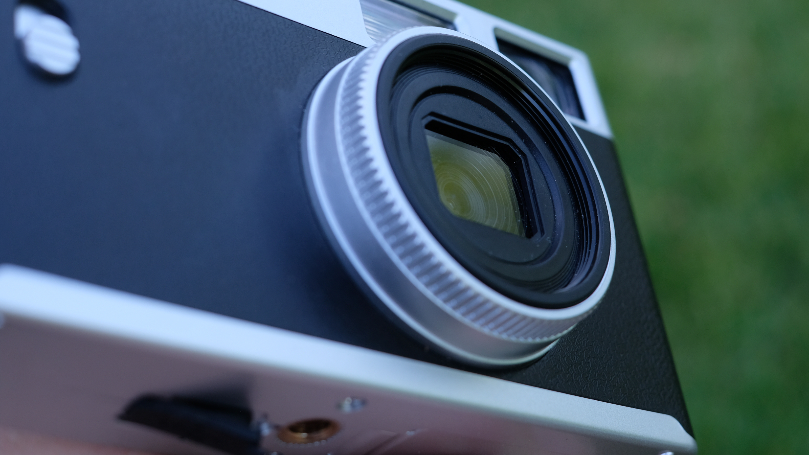 Photograph of Camp Snap CS-Pro digital compact camera close up on lens module