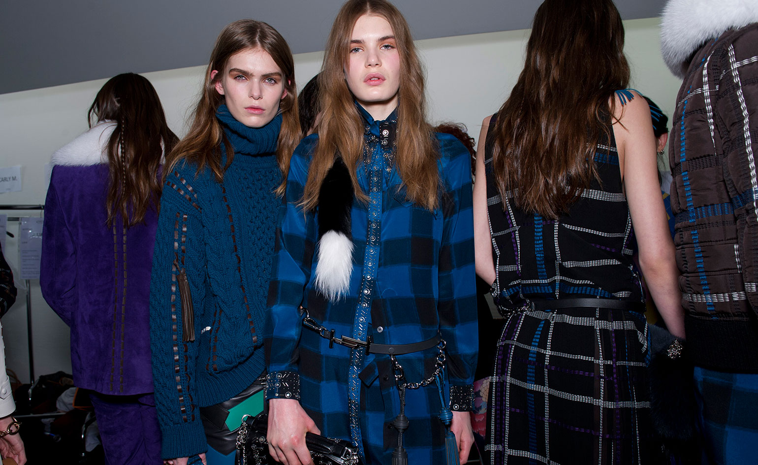 Models backstage at Tod’s A/W 2016