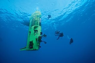 The Deepsea Challenger underwater