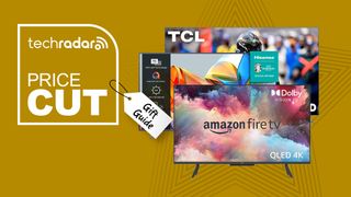 Three TVs from Amazon, Hisense and TCL in a colllage