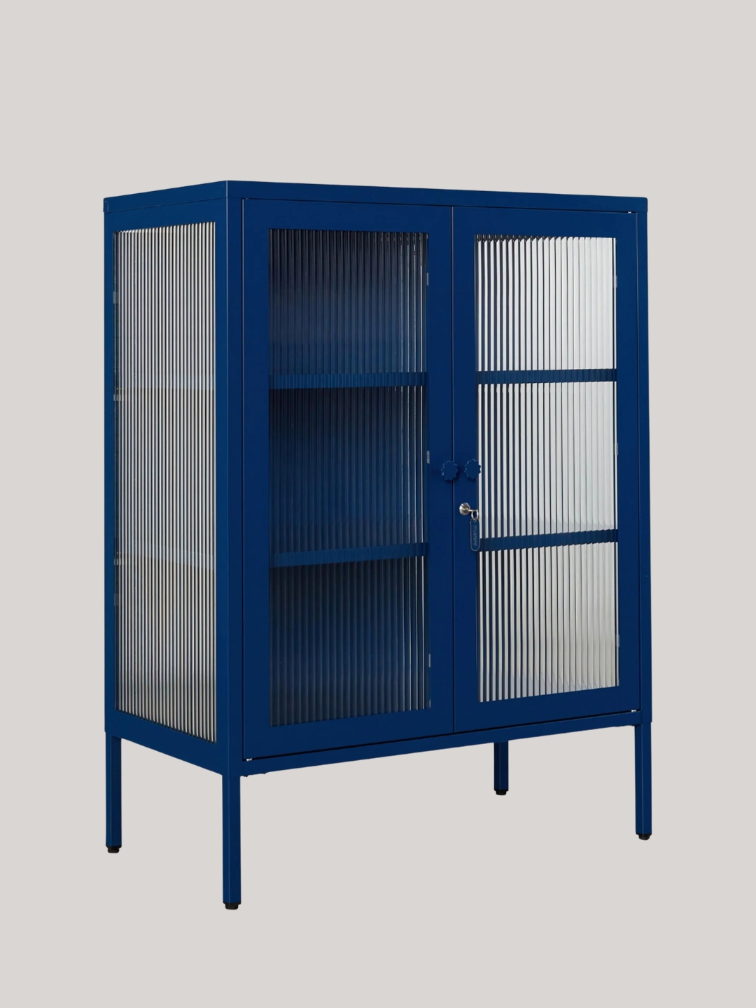 Mustard Made, Metal Display Cabinet the Mixer With Ribbed Glass
