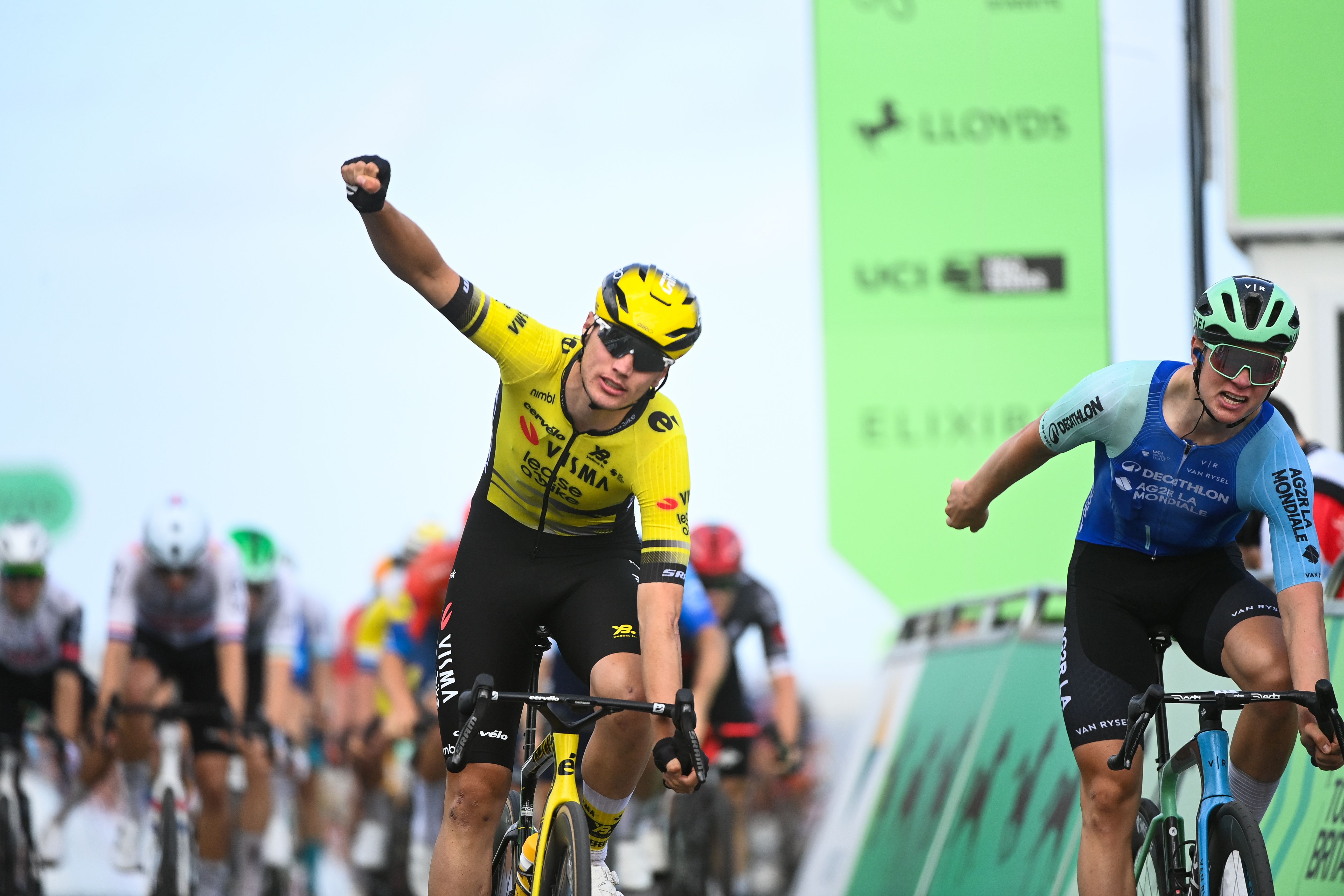 2025 Lloyds Tour of Britain - 02 Sep 2025Cycling - 2025 Lloyds Tour of Britain - Stage 1: Woodbridge to Southwold - Olav Kooij (Team Visma | Lease a Bike) wins Stage 1By: Simon Wilkinson/SWpix.com/Shutterstock