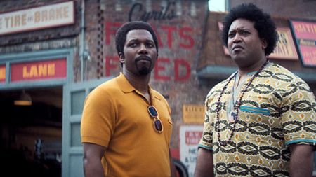 Leslie Odom Jr. and Germar Terrell Gardner in The Many Saints of Newark