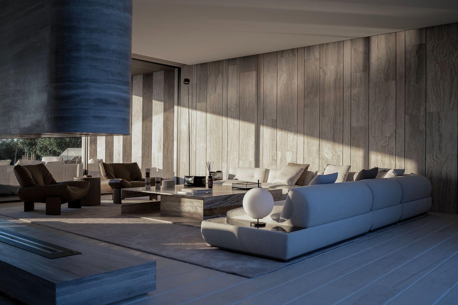 Villa ENSO by ARK Architects in Sotogrande, a luxurious villa with concrete and stone surfaces and swimming pools