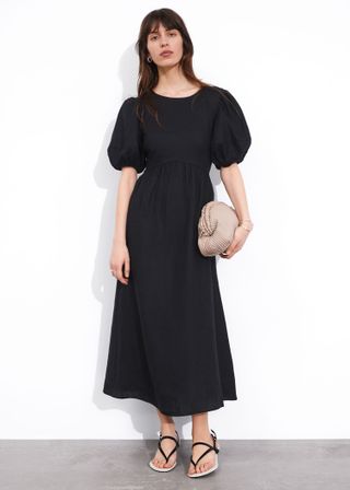 & Other Stories, Puff-Sleeve Midi Dress