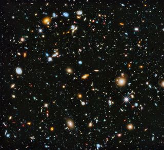 Hubble Space Telescope eXtreme Deep field view