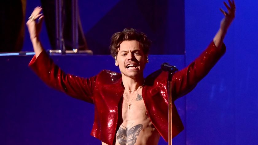 Harry Styles performs on stage during The BRIT Awards 2023 at The O2 Arena on February 11