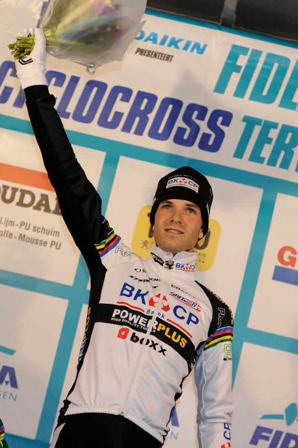 Niels Albert (BKCP Powerplus) on the podium in Tervuren