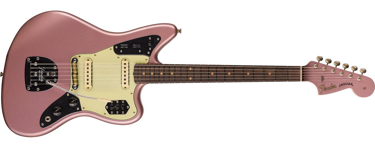 Fender Custom Time Machine 1964 Jaguar Faded Aged Burgundy Mist