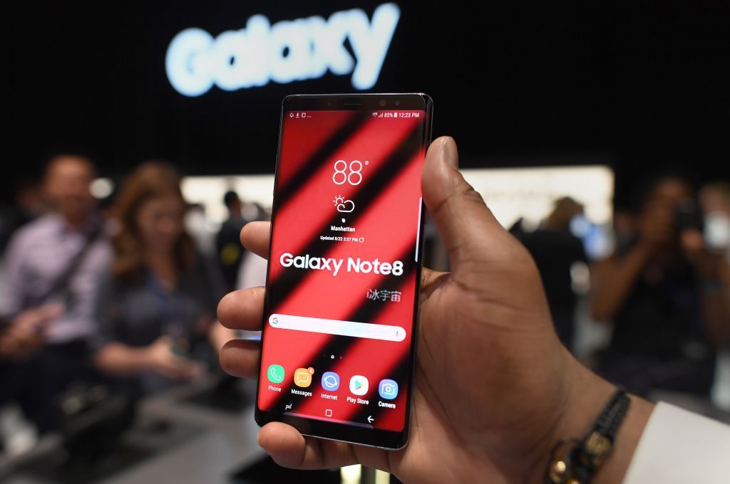 Samsung Galaxy Note 8 smartphone.