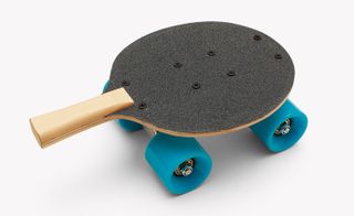 Ping Pong with blue coloured wheels