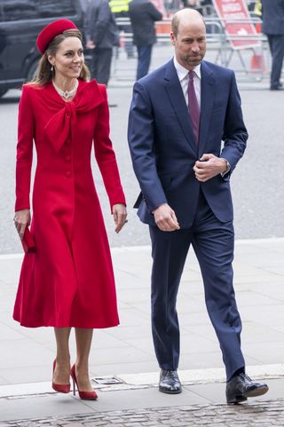 Catherine, Princess of Wales and Prince William attend the celebrations for Commonwealth Day on March 10, 2025 in London, England