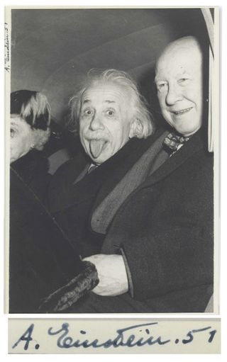 Iconic Photo Of Einstein Sticking Out His Tongue Sells For